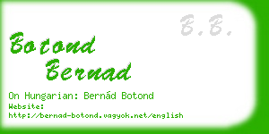 botond bernad business card